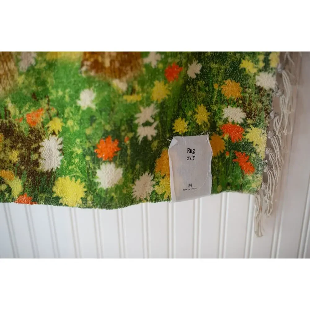 Urban Outfitters Mushroom Digital Printed Chenille Rug NEW